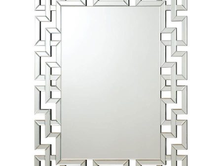 Forman - Greek Motif Frameless Wall Mirror - Silver Discount