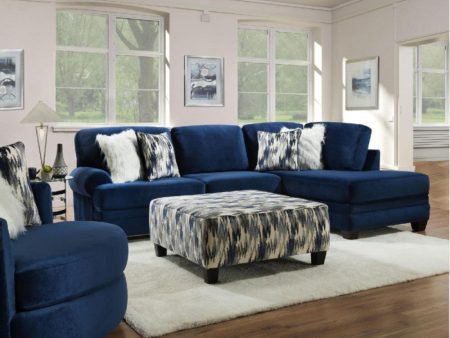 Groovy - Navy - 2pc Sectional Collection on Sale