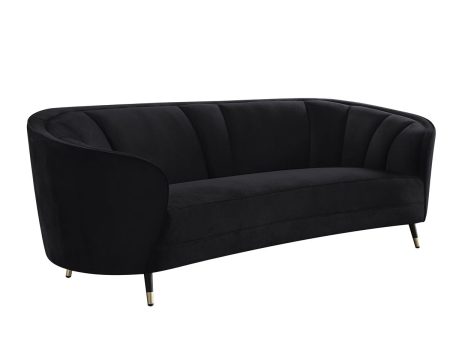 Achim - Sofa - Black Velvet Cheap