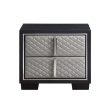 Nicola - Nightstand - Silver PU & Black Finish Supply