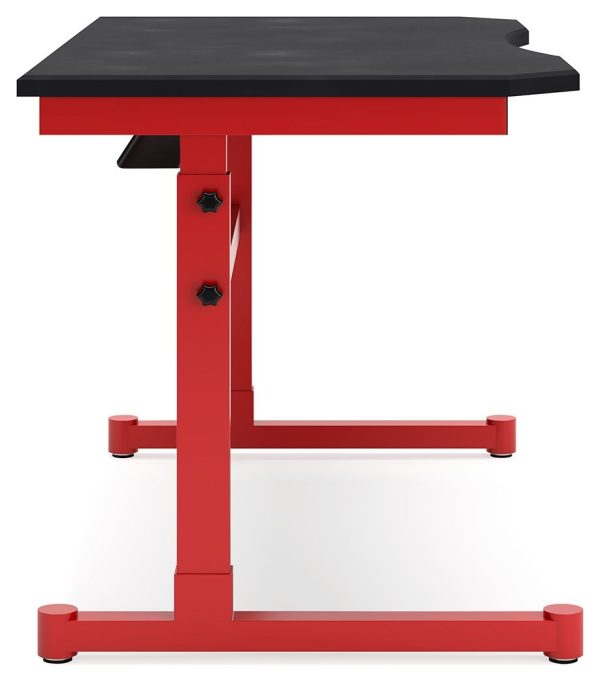 Lynxtyn - Red   Black - Adjustable Height Desk For Cheap