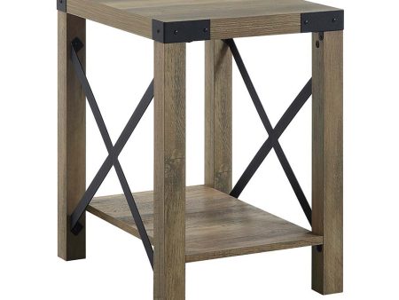 Abiram - End Table - Rustic Oak Finish Hot on Sale