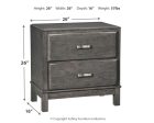 Caitbrook - Gray - Two Drawer Night Stand Supply