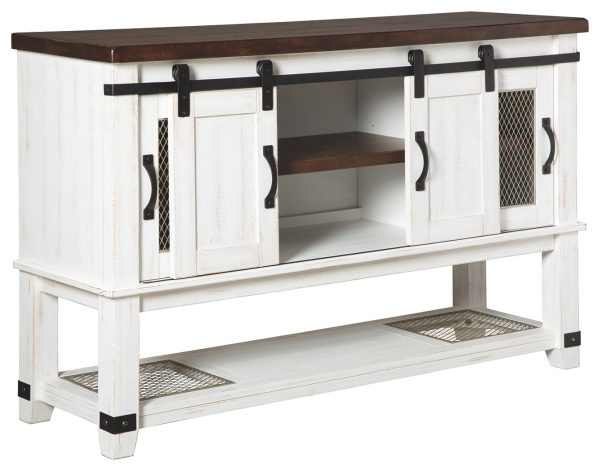 Valebeck - White   Brown - Dining Room Server For Cheap