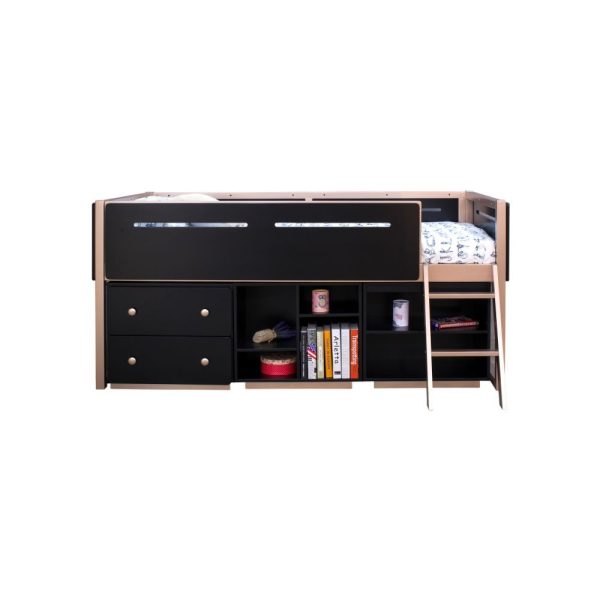 Prescott - Bookshelf - Black & Rose-Gold Hot on Sale