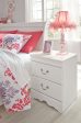 Anarasia - White - Two Drawer Night Stand For Cheap