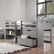 Fabiana - Twin Loft Bed - Gray Finish For Cheap