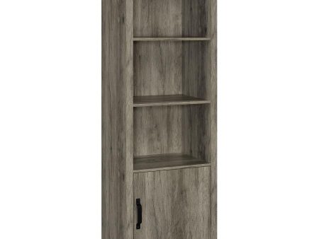 Burke - 3-Shelf Engineered Wood Media Tower - Gray Driftwood Online Sale