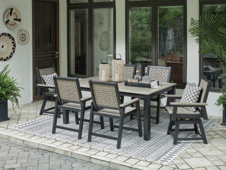 Mount Valley - Black   Driftwood - 7 Pc. - Dining Set For Discount