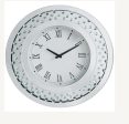 Nysa - Wall Clock - Mirrored & Faux Crystals - 20  For Sale