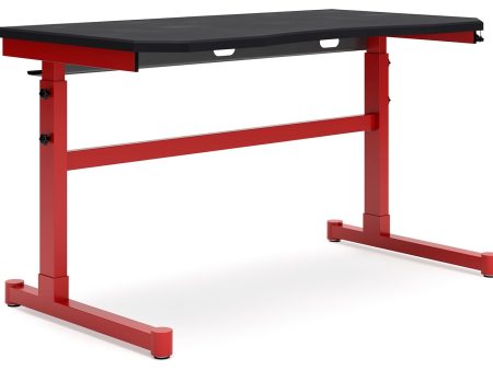 Lynxtyn - Red   Black - Adjustable Height Desk For Cheap