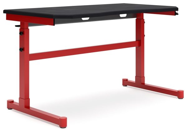 Lynxtyn - Red   Black - Adjustable Height Desk For Cheap