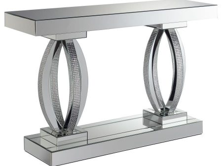 Amalia - Mirrored Acrylic Entryway Sofa Console Table - Silver Online now