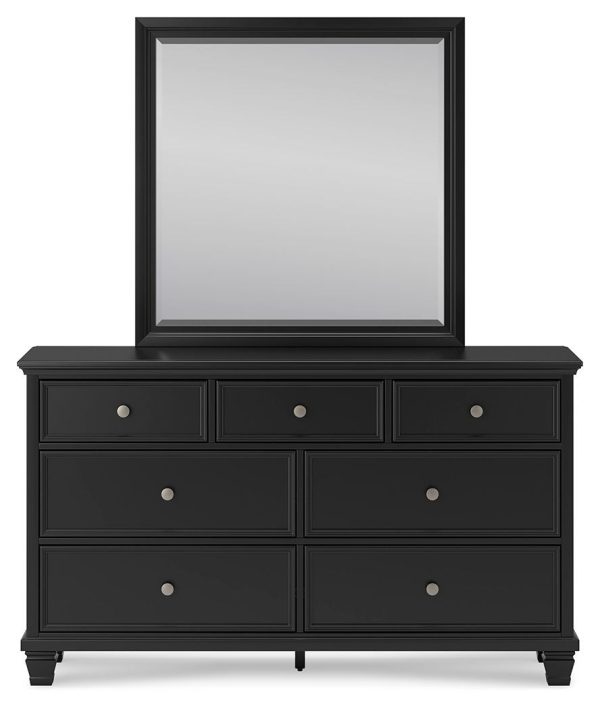 Lanolee - Black - Dresser And Mirror Fashion