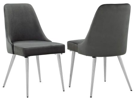 Cabianca - Upholstered Dining Side Chair (Set of 2) - Gray Online Sale