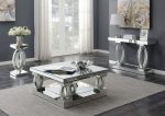 Amalia - Mirrored Acrylic Entryway Sofa Console Table - Silver Online now