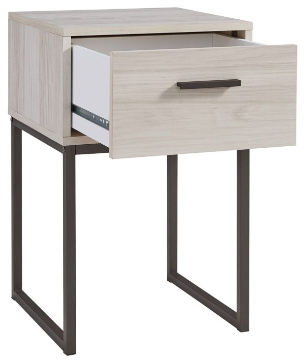 Socalle - Light Natural - One Drawer Night Stand - Vinyl-Wrapped For Discount