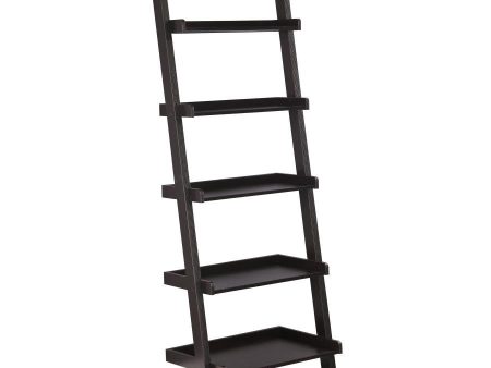 Colella - 5-Shelf Ladder Bookshelf - Cappuccino Fashion