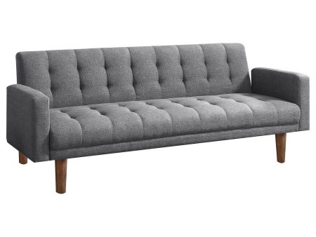 Sommer - Upholstered Tufted Convertible Sofa Bed - Gray Online Hot Sale