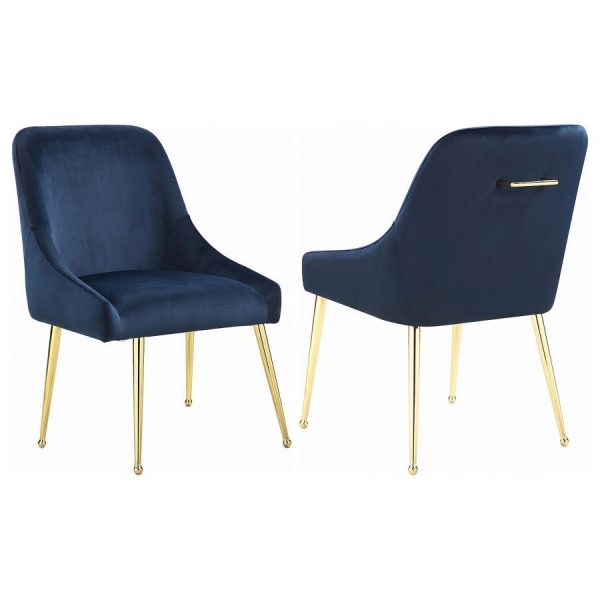 Mayette - Upholstered Side Dining Chair (Set of 2) - Blue For Discount