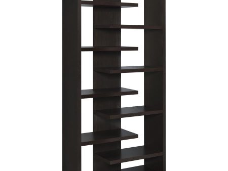 Altmark - 8-Shelf Open Bookcase - Cappuccino Fashion