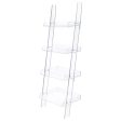 Amaturo - 4-Shelf Acrylic Ladder Bookshelf - Clear Online Sale