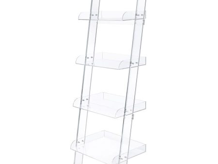 Amaturo - 4-Shelf Acrylic Ladder Bookshelf - Clear Online Sale