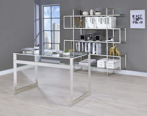 Elmer - 5-Shelf Bookshelf - Clear And Chrome For Sale