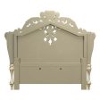 Vatican - Eastern King Bed - PU Leather, Light Gold & Champagne Silver Finish Cheap