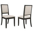 Louise - Upholstered Wood Dining Side Chairs (Set of 2) - Black on Sale