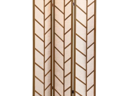 Mila - 3-Panel Room Divider Folding Shoji Screen - Walnut Discount