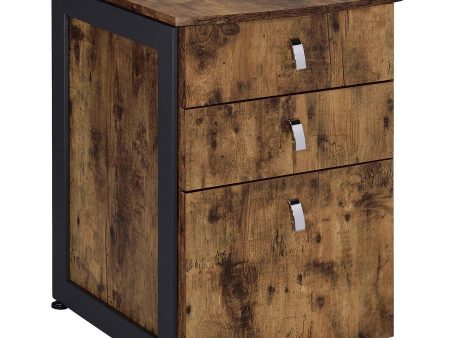 Estrella - 3-Drawer Home Office File Cabinet - Rustic Nutmeg Cheap