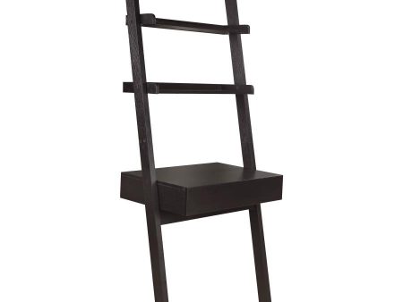 Colella - 1-Drawer Ladder Desk With Shelf - Cappuccino Hot on Sale