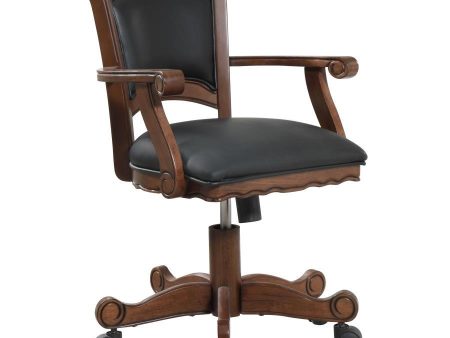 Turk - Upholstered Swivel Dining And Game Chair - Tobacco on Sale