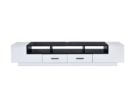 Armour - TV Stand - White & Black Hot on Sale