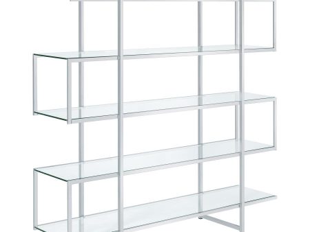 Elmer - 5-Shelf Bookshelf - Clear And Chrome For Sale