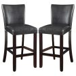 Alberton - Leatherette Upholstered Bar Chair (Set of 2) - Black For Cheap