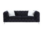 Phifina - Sofa - Black Velvet Hot on Sale