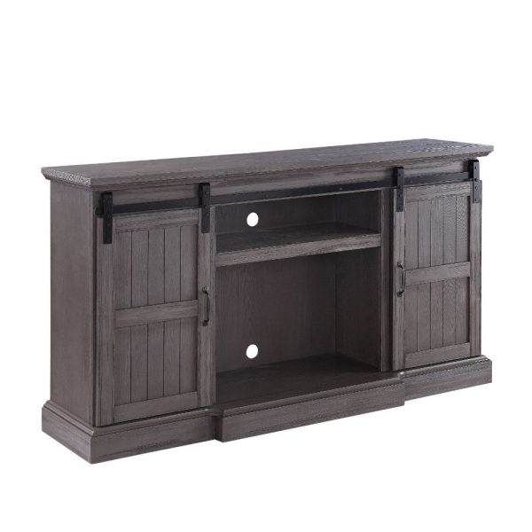 Admon - TV Stand - Gray Oak Online Hot Sale