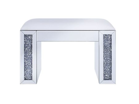 Noralie - Vanity Stool - PU, Mirrored & Faux Diamonds on Sale