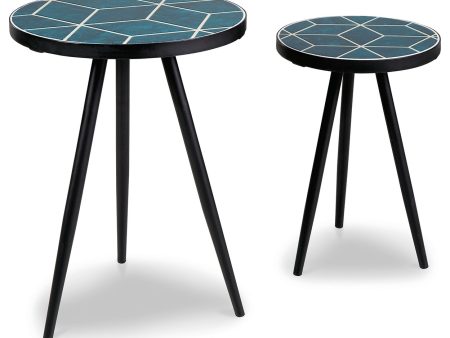 Clairbelle - Teal - Accent Table (Set of 2) Sale