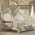 Vatican - Eastern King Bed - PU Leather, Light Gold & Champagne Silver Finish Cheap