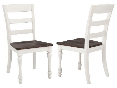 Madelyn - Wood Dining Side Chair (Set of 2) - Coastal White Hot on Sale