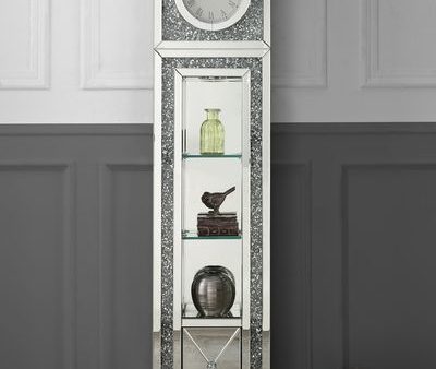 Noralie - Grandfather Clock - Pearl Silver - Wood - 63  Online now