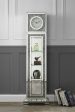 Noralie - Grandfather Clock - Pearl Silver - Wood - 63  Online now