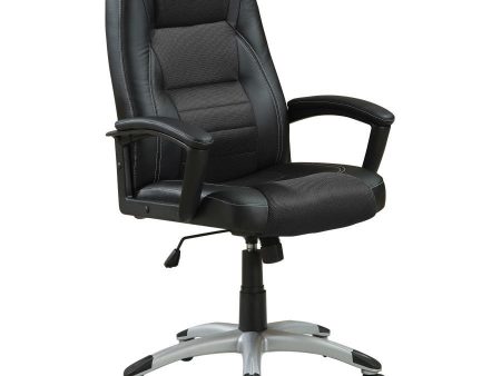 Dione - Upholstered Adjustable Home Office Desk Chair - Black Online Sale