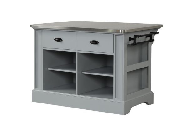 Urrur - Kitchen Island - Gray Finish Online Sale