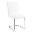 Palton - Side Chair (Set of 2) - White PU & Chrome Finish Online Hot Sale