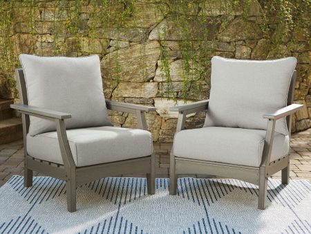 Visola - Gray - Lounge Chair w Cushion (Set of 2) Online