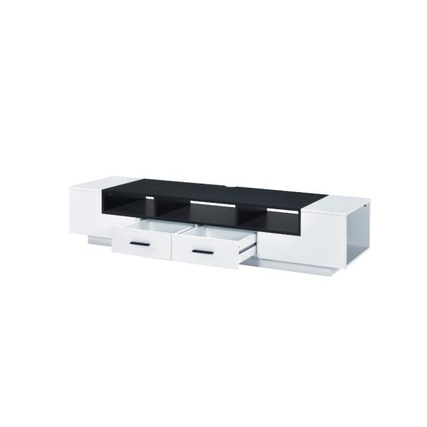 Armour - TV Stand - White & Black Hot on Sale